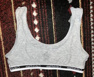Calvin Klein Large 12/14 Heather Grey Bralette