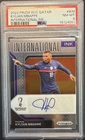 2022 Panini Prizm World Cup Kylian Mbappe France International Ink Auto PSA 8