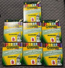 Crayola Colored Markers Limited Edition Collection 8 Vintage Colors Lot Of 7 NEW