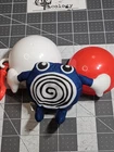 Vintage 1999 Burger King Pokemon Poliwhirl Plush Keychain Toy w/ Poke Ball