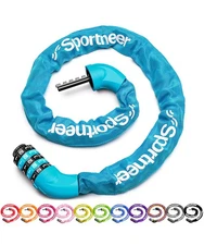 Sportneer Bike Lock 5 Digit Combination High Security Anti Theft Bike Chain L...