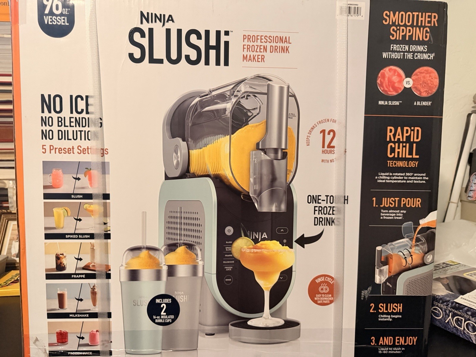 NINJA SLUSHI PROFESSIONAL FROZEN DRINK MAKER, 96-OZ. CAPACITY - - Scratch & Dent