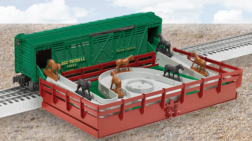 Lionel 6-36855 - Great Western Horse Car con Corral NUEVO (SR-1) sellado caja interior | Condition: New