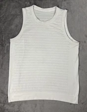 Lululemon Shirt Womens 8? White Breeze By Muscle Tank Top Perforated