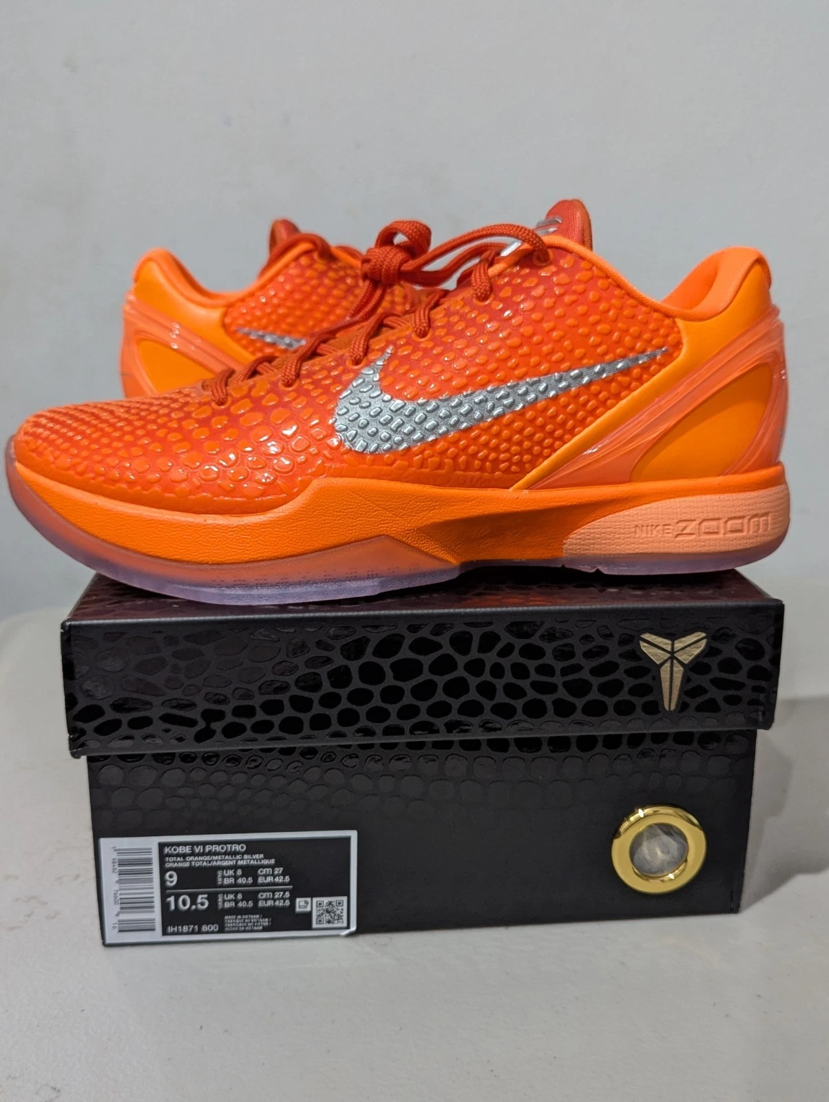 NIKE Taglia: M 9 Kobe 6 Protro " Total Orange (2025)"