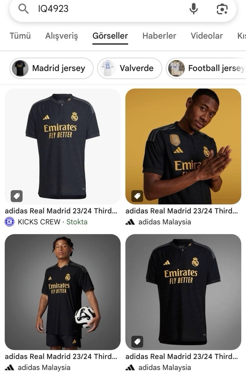 Real Madrid 2023/2024 Third Authentic Size L Official jersey