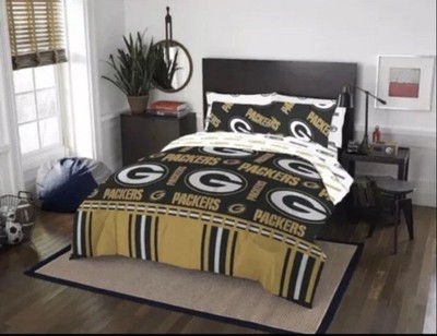 NFL Green Bay Packers Twin4-Pieces Comforter Set Pillow Case & Sheets NEW.
