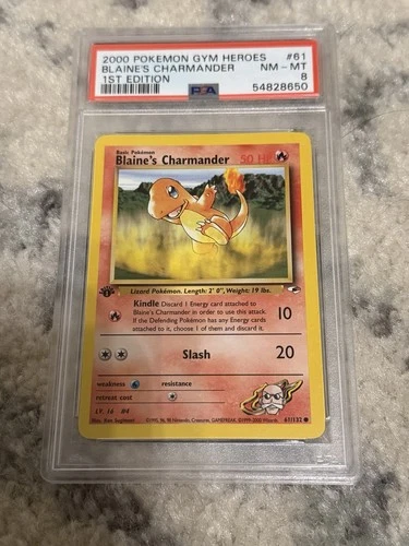 Blaine’s Charmander #61 PSA 8 2000 Gym Heroes 1st Edition