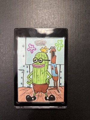 1/1 Sketch Card Topps Chrome SpongeBob 25th Anniversary Original Art Signed