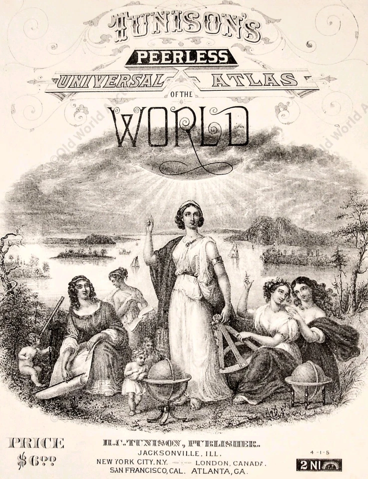 1887 年土耳其 - 奥托曼帝国 - 布尔加利亚地图原版 (12X9) 突尼斯 — 第 4/4 张图片