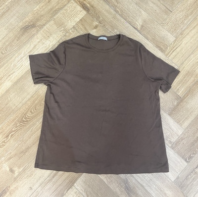 New M&S Women s Crew Neck T-shirt Size 20 UK Cocoa Brown, Cotton