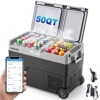 Dual Zone 12V Car Refrigerator Freezer 77QT (73L)/50.8L（54QT)/40QT(38L)-4 ~68 