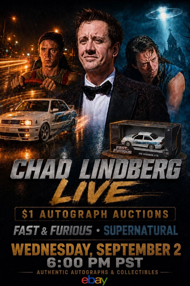 Fast and Furious Auction: Chad Lindberg "Jesse" LIVE Autographs1 $1 starts!