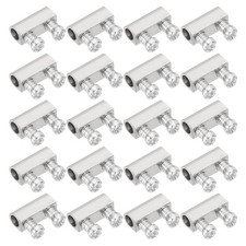 PATIKIL Steel Wire Rope Cable Clamp, 20 Pack M3 Double Hole Wire Rope Clips 3...