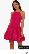 Adrianna Papell Women's Knit Crepe Mini Dress Size 8 Color BrightRose