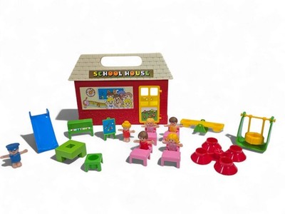 Vtg Happy Valley ARCO School House Playset 80s 5 Figures + Furniture & MORE!