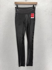 Spanx Leggings Womens Small Black Faux Leather High Rise Ankle Shaping Pants NWT