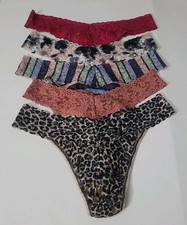 HANKY PANKY SIGNATURE LACE ORIGINAL RISE THONG SET OF 5 ASSORTED COLORS ONE SIZE
