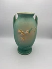 Roseville Lxia Pattern Pottery Green Glaze Vase 860-9