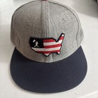 Baseball ISM UNITED STATES Flag patch HAT Red White And Blue  Ball Cap  7 1/4