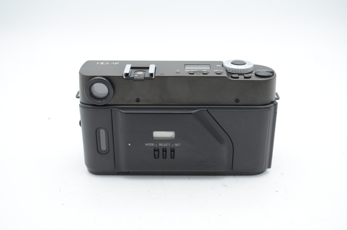 Konica Hexar Auto Date 35mm Film Camera, Black with 35mm f/2 Lens 
