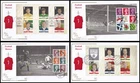 Set of 4 2013 GB Football Heroes Prestige Pane Cotswold FDC Various SHS