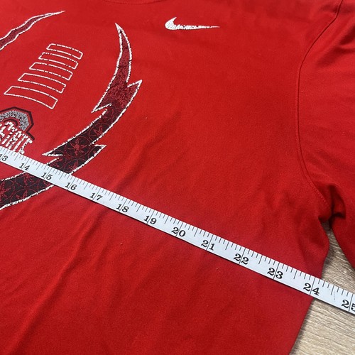 Ohio State Buckeyes Shirt Mens 2XL Red NCAA Football Nike Dri Fit The Nike Tee - Picture 5 of 5