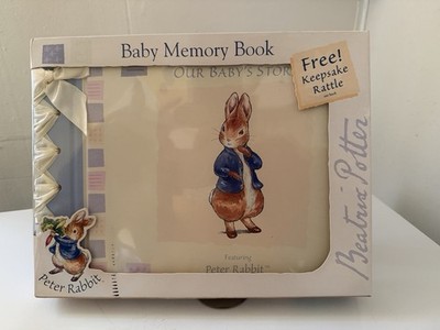 Beatrix Potter Peter Rabbit Baby Memory Book with Keepsake Rattle Multicolor