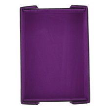 Dice Tray PU Leather Felt Lining Magnetic Folding Dice Rolling Mat Purple