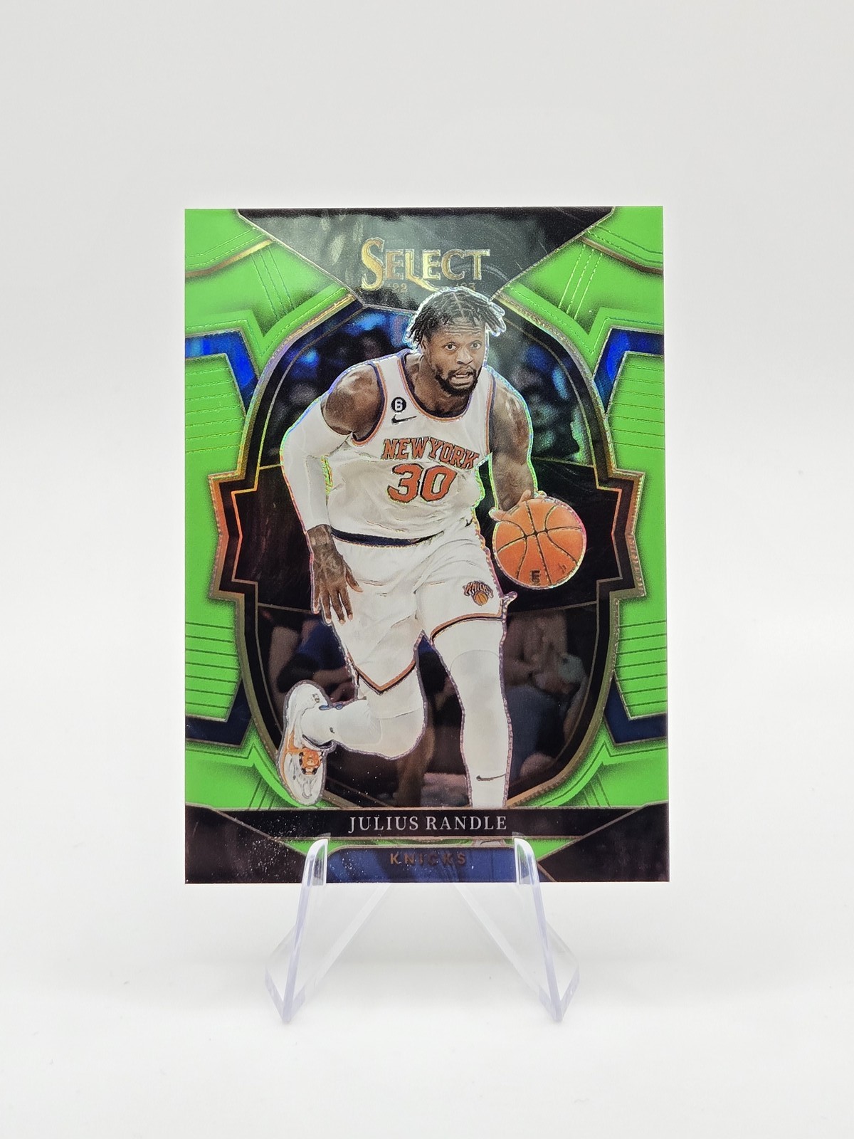 Julius Randle 2022-23 Panini Select Neon Green Prizms SP #/75 #40