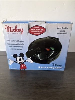 Disney's 5 In 1 Tasty Baker Waffle Pancake Muffin Bread Cake Egg Mickey W/ Box