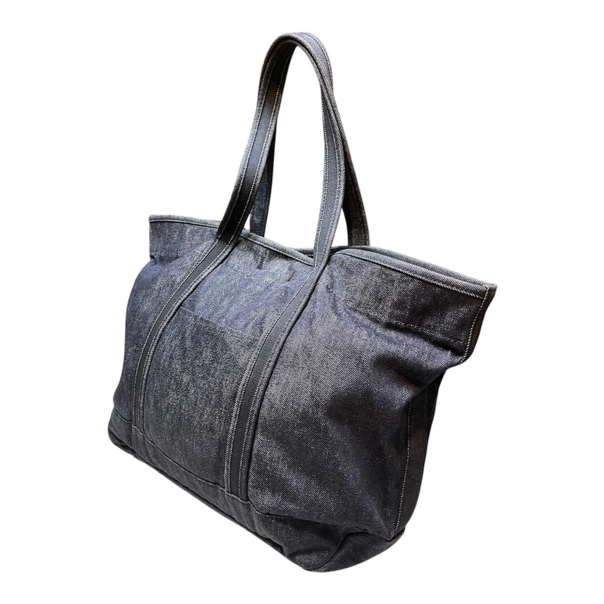 PORTER GIRL Boyfriend Blue Denim Tote Bag Size L Hand Bag Made In 