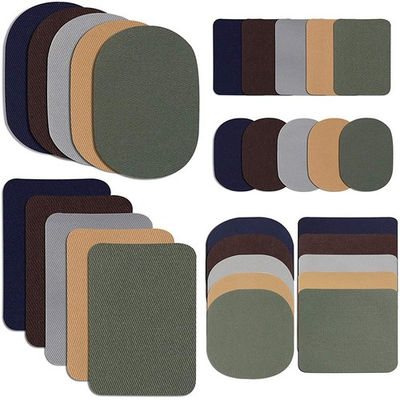 #ad 30 Pieces Iron on Fabric Patches Fabric Repair Patches Twill Clothing1289 $14.30