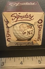 Vintage Spalding Signature Golf Ball NZ New Zealand Logo In Orig. Box Rare: 2A2