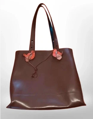 💕 Chic et neuf sac Lamarthe brun cuir L37,5 x H31 cm et 56 cm + lanière P 12cm - Photo 1/4