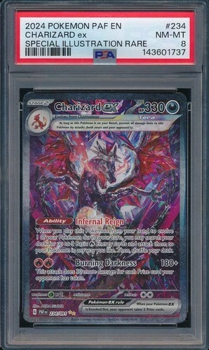2024 Pokemon Paldean Fates 234 Charizard ex Special Illustration Rare PSA 8 1737