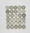 Lot of 30 MERCURY DIMES 1936 ~ 1945 in good condition!!