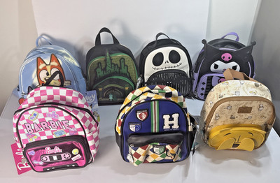 Mini Backpack 10.5'' Barbie Bluey Hogwarts Jack Kuromi Wicked Pooh Justice - NWT