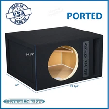 Ground Shaker Single Competition Ported / Vented Sub Box Subwoofer Enclosure