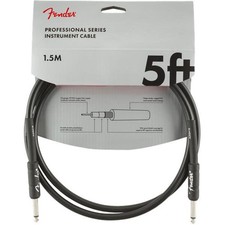 Fender Professional Series Instrument Cable, 5' Straight/Straight, Black