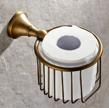 Bathroom Antique Brass Wall Mounted Toilet Paper Holder Tissue Roll Rack sba148