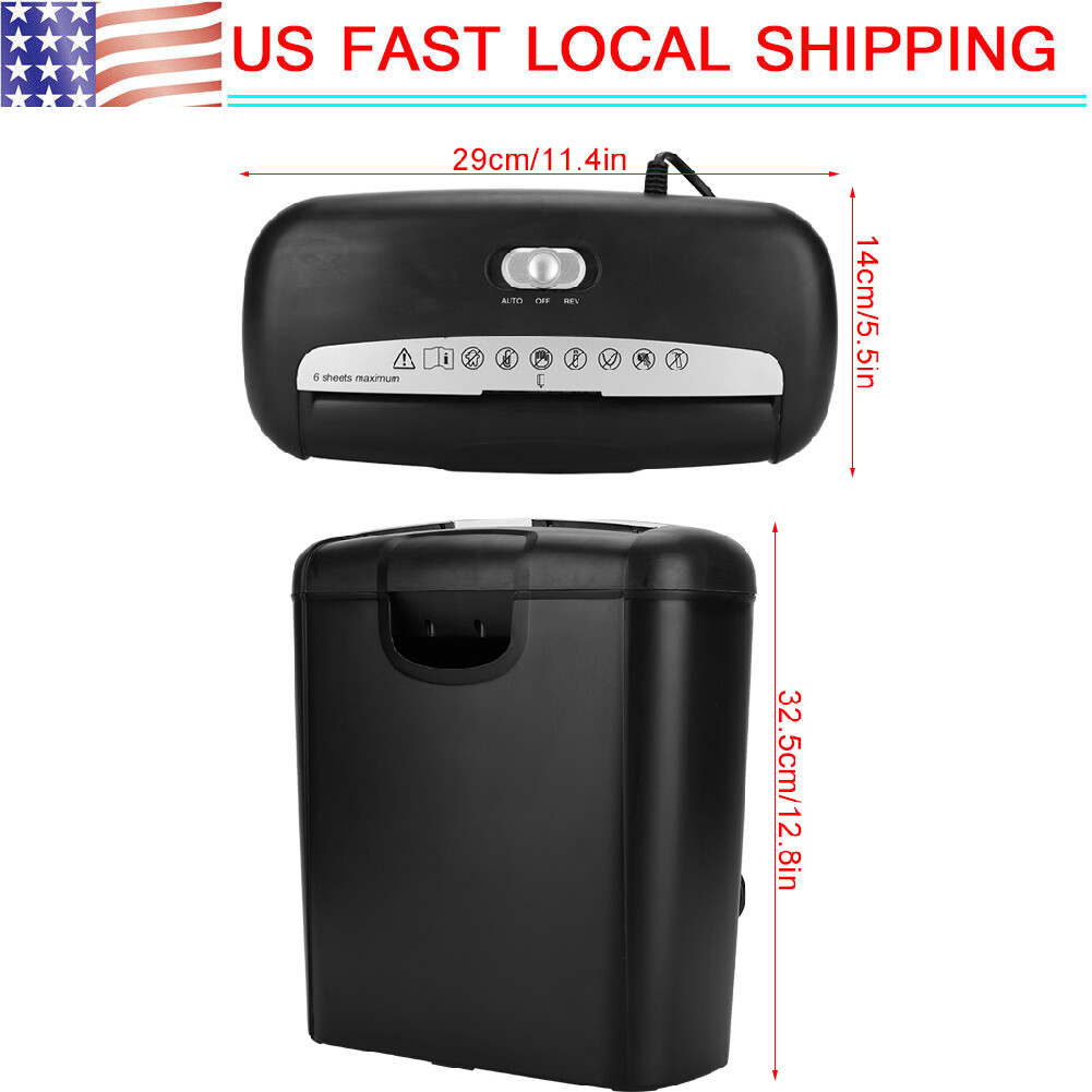 10L Cross Cut Paper Shredder Destroy Credit Card Heavy Duty Business Home Office-image