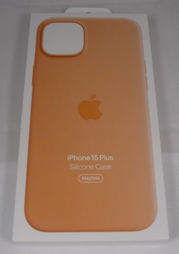 Véritable / Officiel Apple IPHONE 15 Plus Silicone Étui/Housse - Orange Sorbet - Photo 2 sur 8