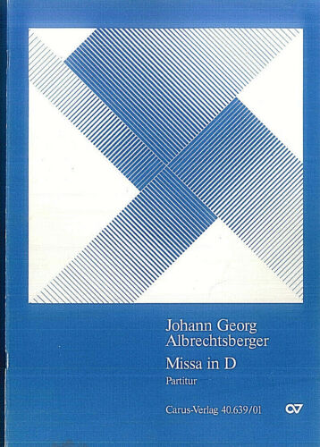 Johann Georg Albrechtsberger ~ MISSA in D  -  Partitur -  - Afbeelding 1 van 1
