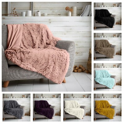 Luxus Nerz Hug & Snug großer Überwurf super weich warm Kuscheldecke Bett Sofaüberwurf