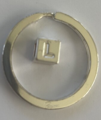 Philippi Initial LETTER  L  Key Ring Metal Fob Germany Keychain Signed NEW