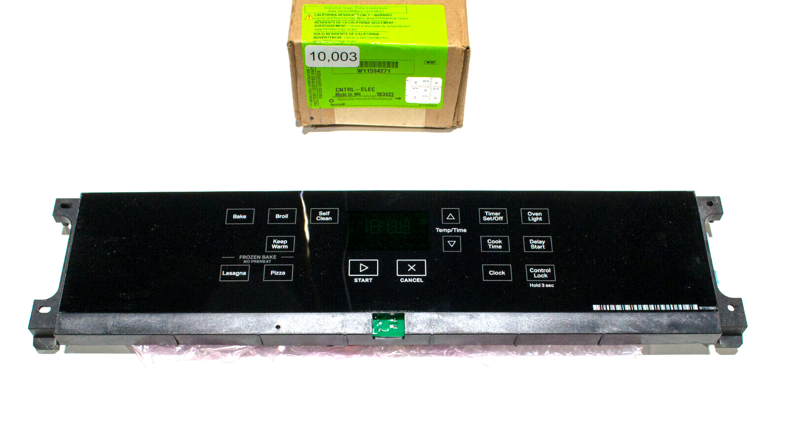 Whirlpool W11594271 Oven Control Panel Replacement Part-image