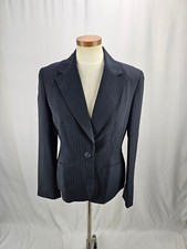 Jones New York Women's Blue Herringbone Blazer Jacket 8