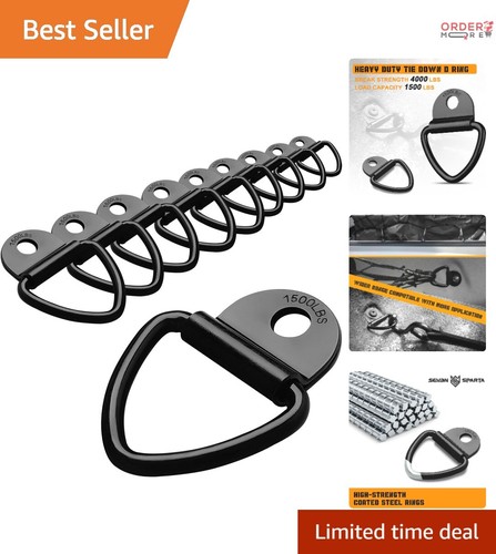 Tie Down Anchors Steel 10 Pack V Ring Bolts Heavy Duty 1000 lb Truck Trailer Use