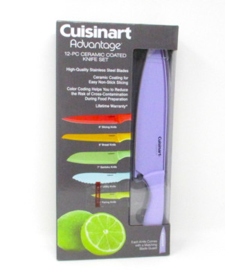 Cuisinart Advantage Knife Set 12 Piece (6 knives 6 blade covers) ceramic coated